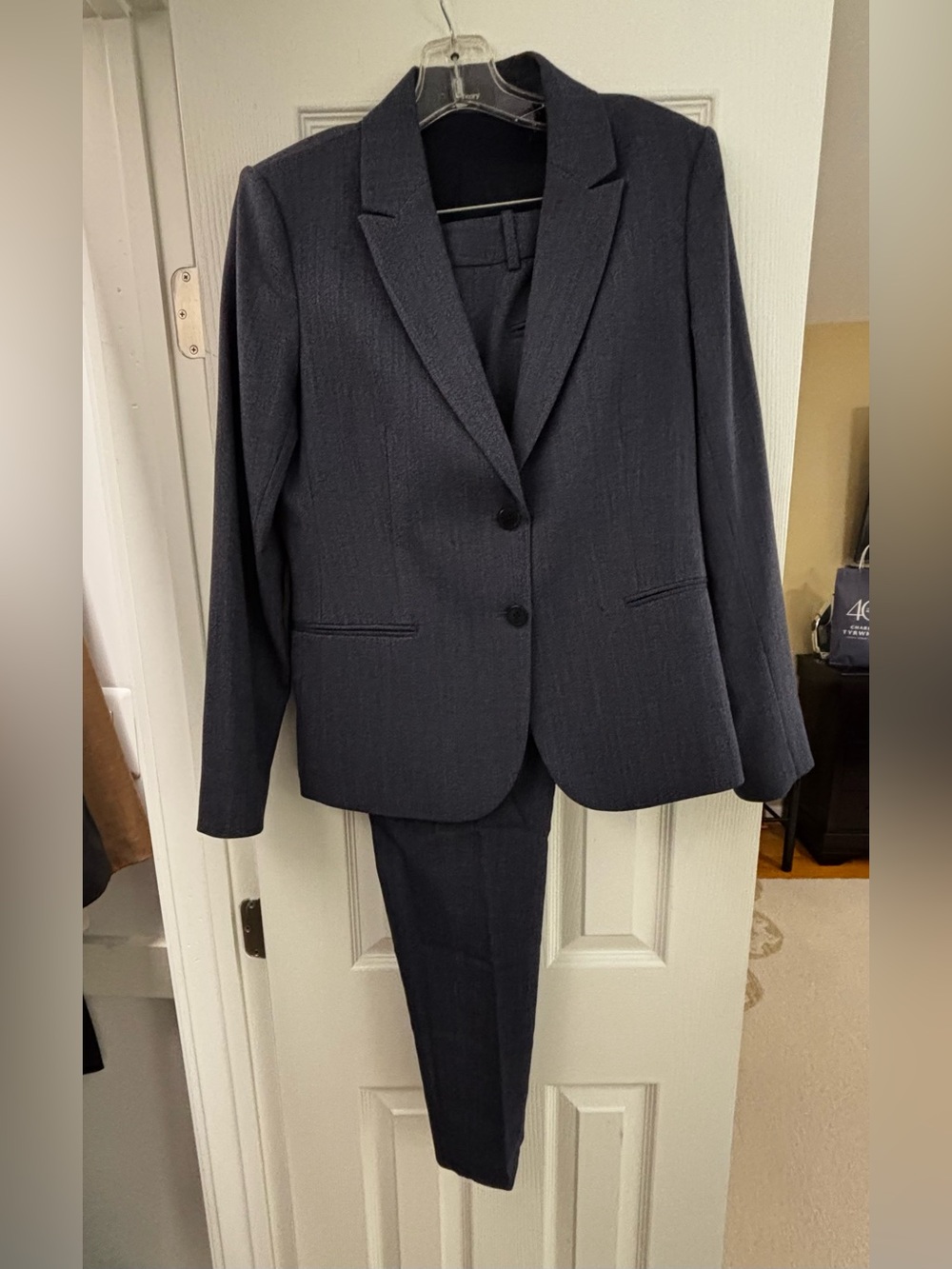 Theory med blue women’s wool suit size 12/10